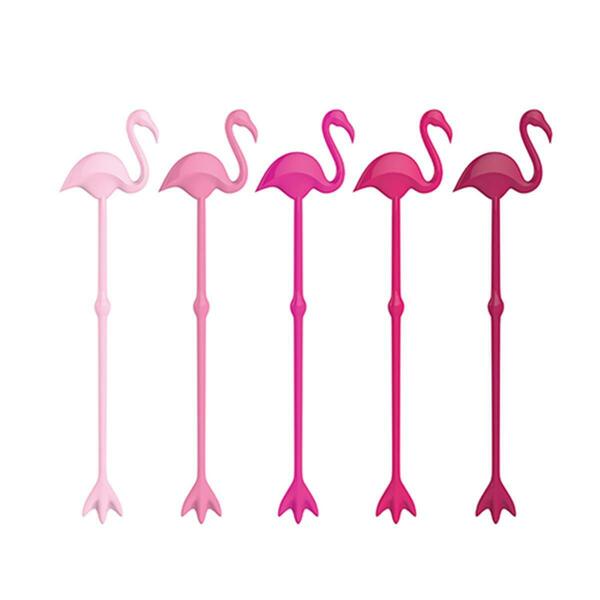 Truezoo Flamingo Stir Sticks, Pink - Pack of 5 4185